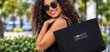 Comedy Spillage Signature Embroidered Tote Bag