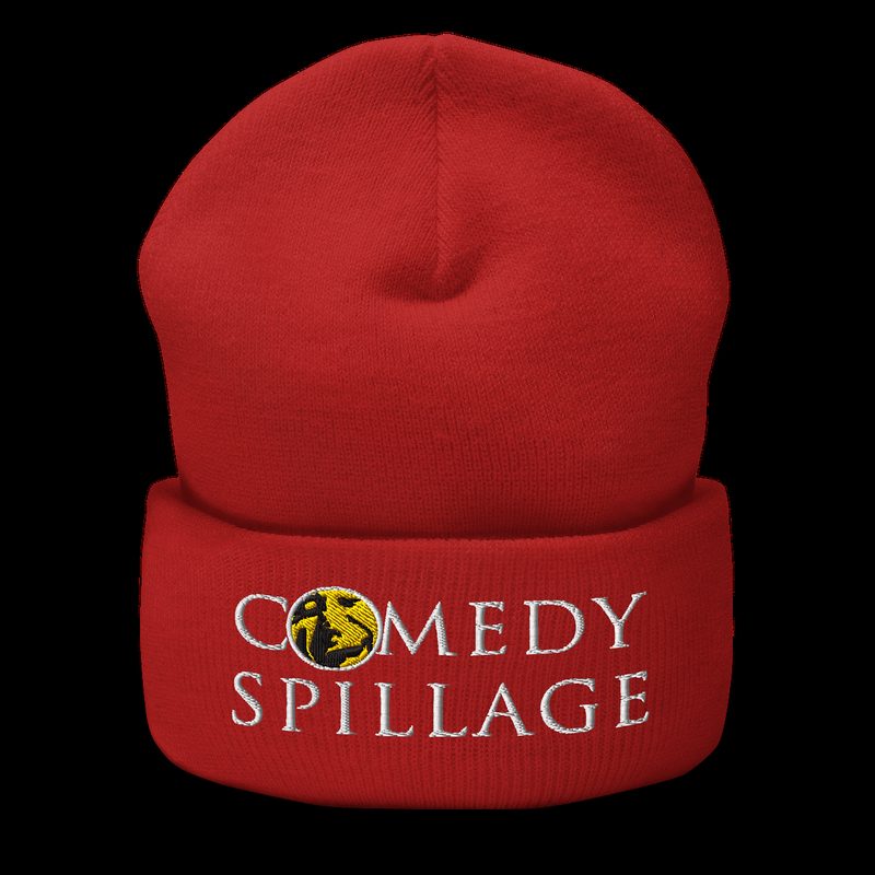 Comedy Spillage Signature Red Embroidered Beanie